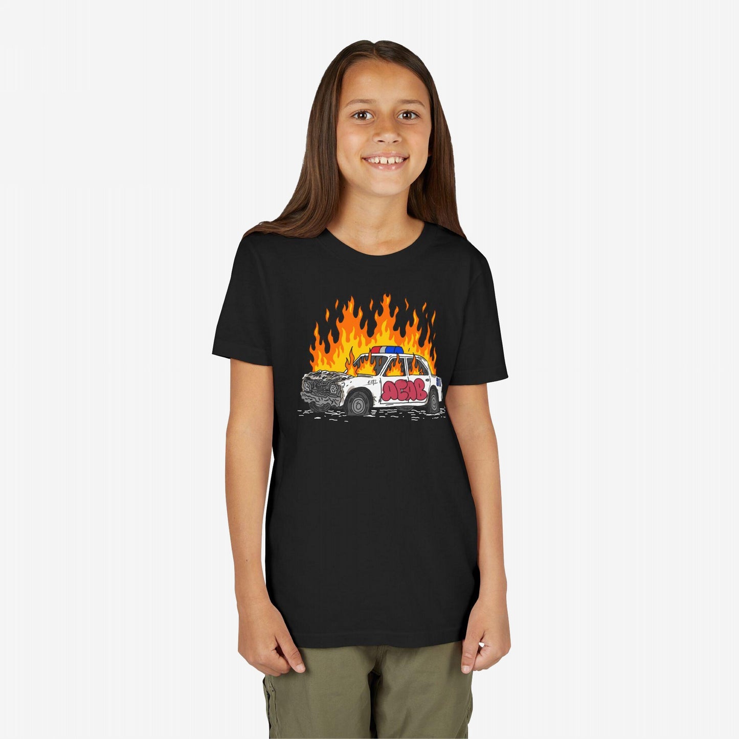 ACAB Police Car Kids T-shirt
