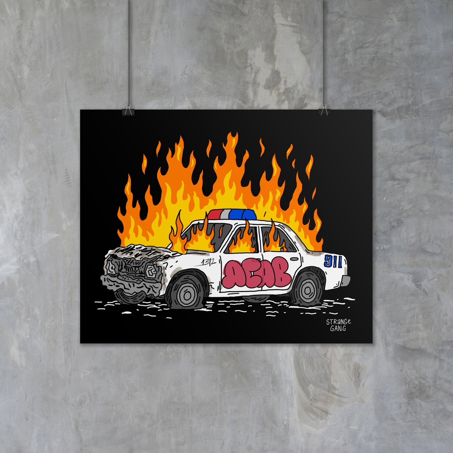 ACAB Police Car Poster