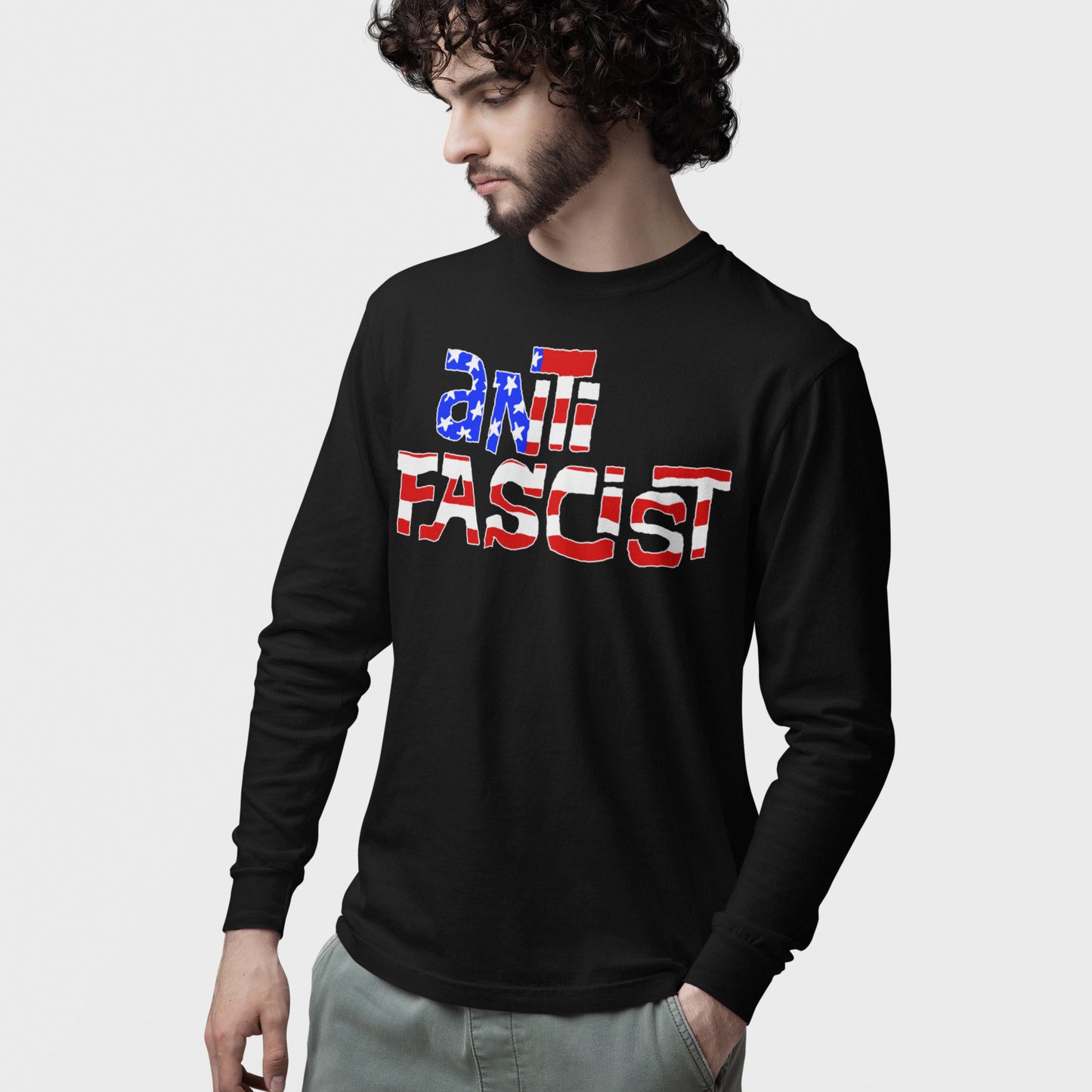 Anti Fascist USA Long Sleeve T-shirt