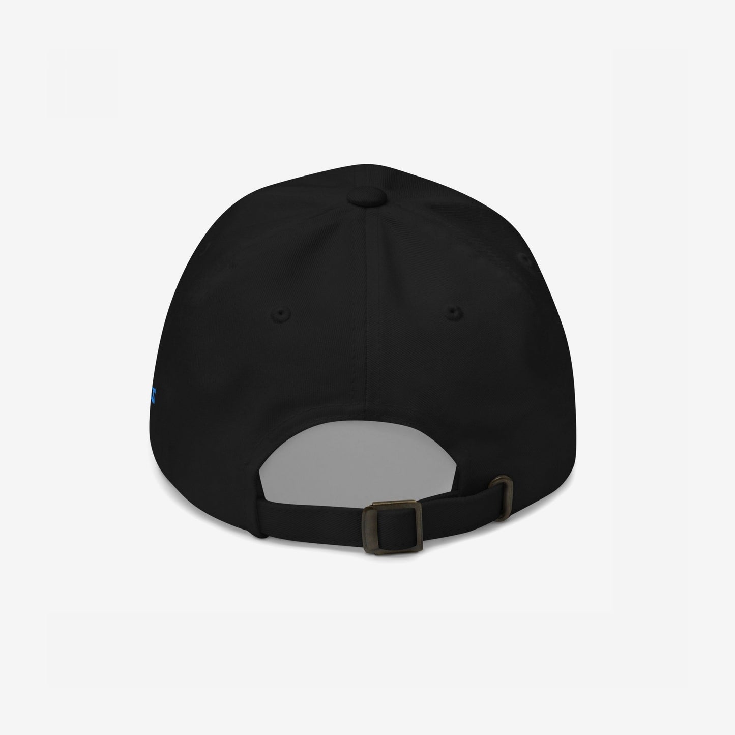 Be Yourself Hat black adjustable strapback cap shown from the back, promoting self-acceptance and individuality.