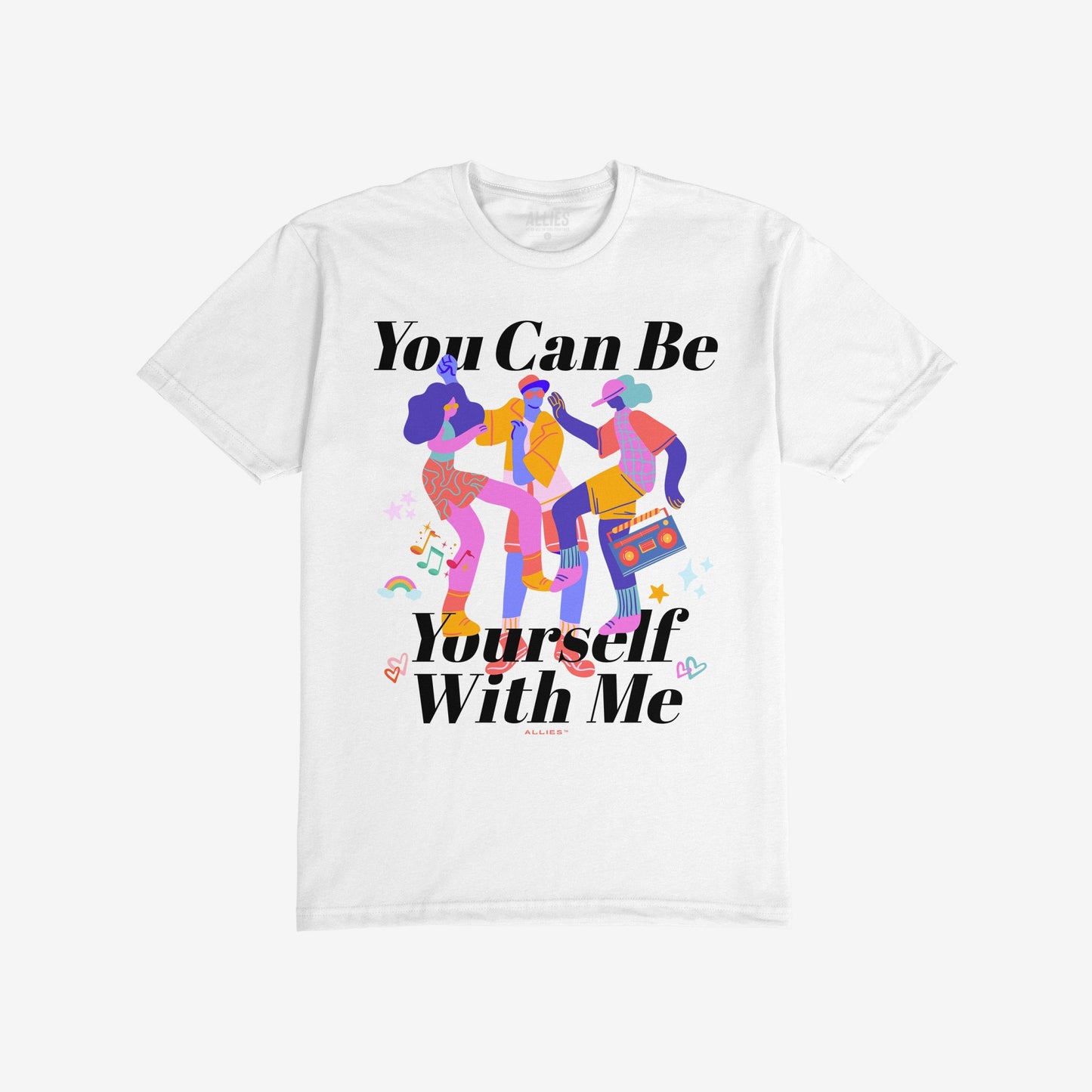 Be Yourself T-shirt Short Sleeve White by Strange Allies