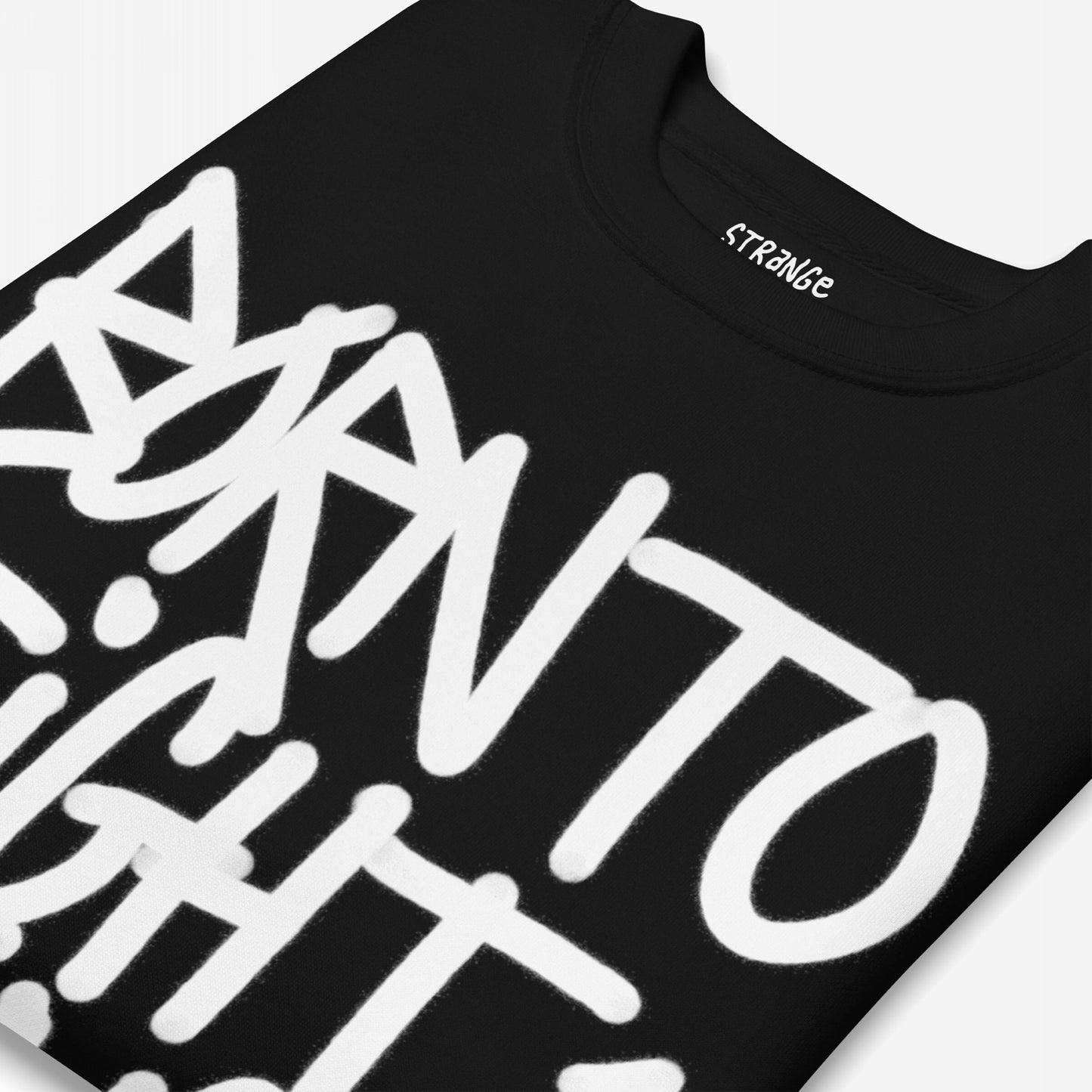 Born To Fight Against Fascism Graffiti Hoodie & Sweatshirt features a bold, white spray-paint-style graphic on a black T-shirt, embodying defiance and rebellion against oppression.
