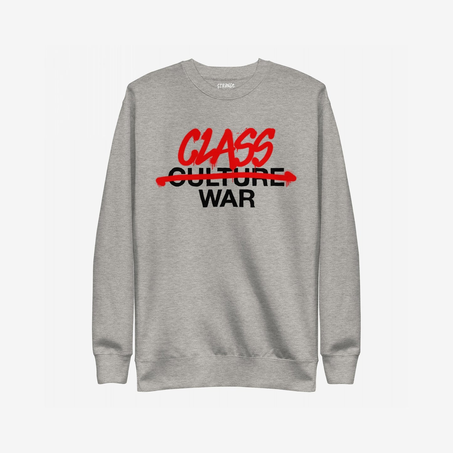 Class War Hoodie & Sweatshirt featuring bold CLASS WAR graffiti-style lettering over CULTURE WAR, embodying a message of social justice and activism. Ideal for organizers and fighters challenging the status quo.