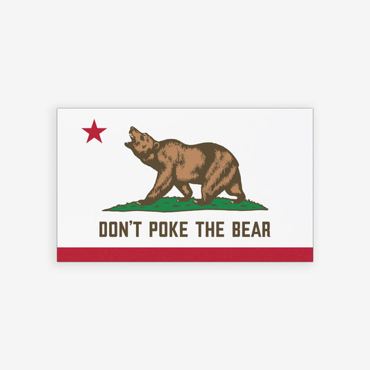 Don’t Poke The Bear California flag sticker, activist decal ready for cars, laptops, or protest kits