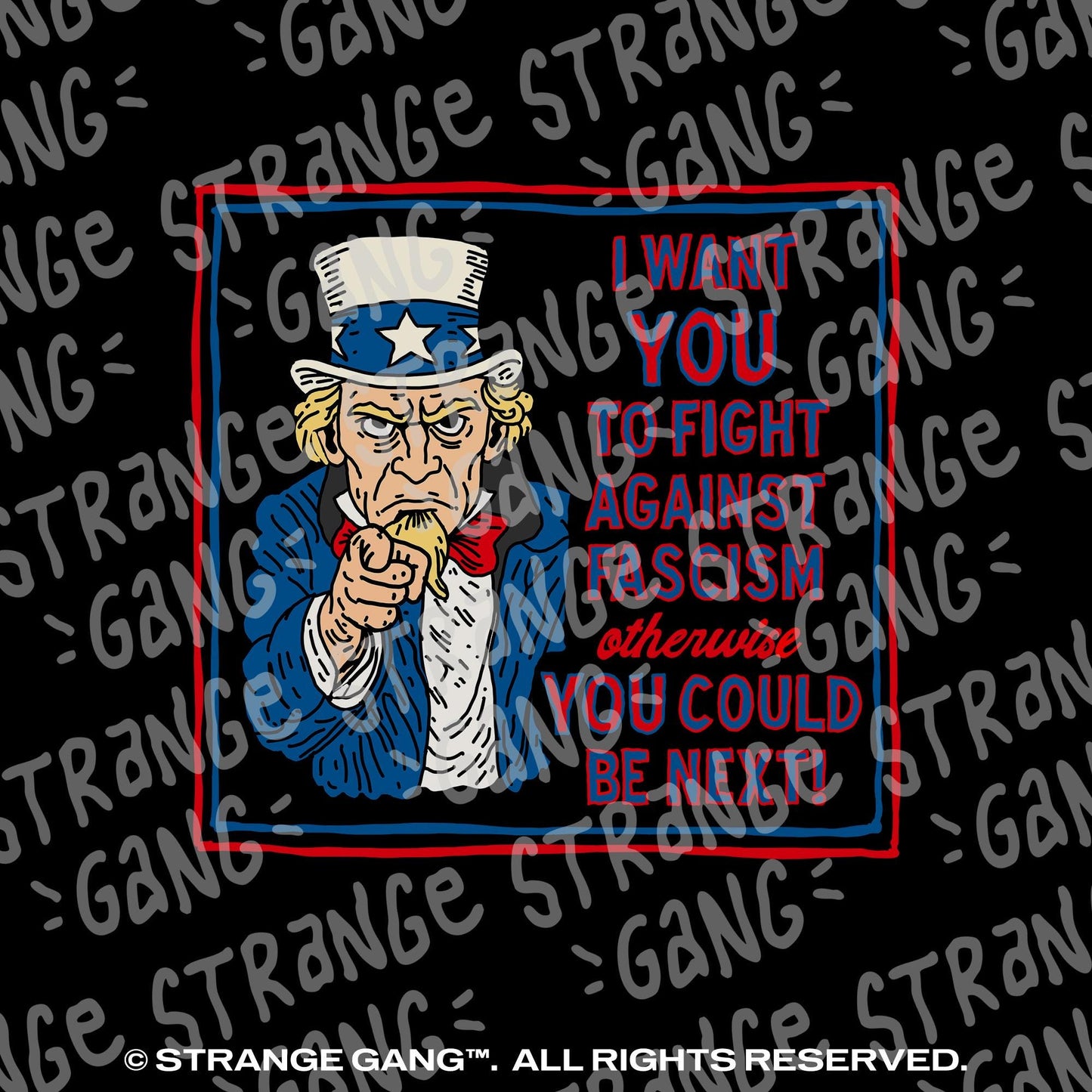 Anti Fascist Uncle Sam Hoodie