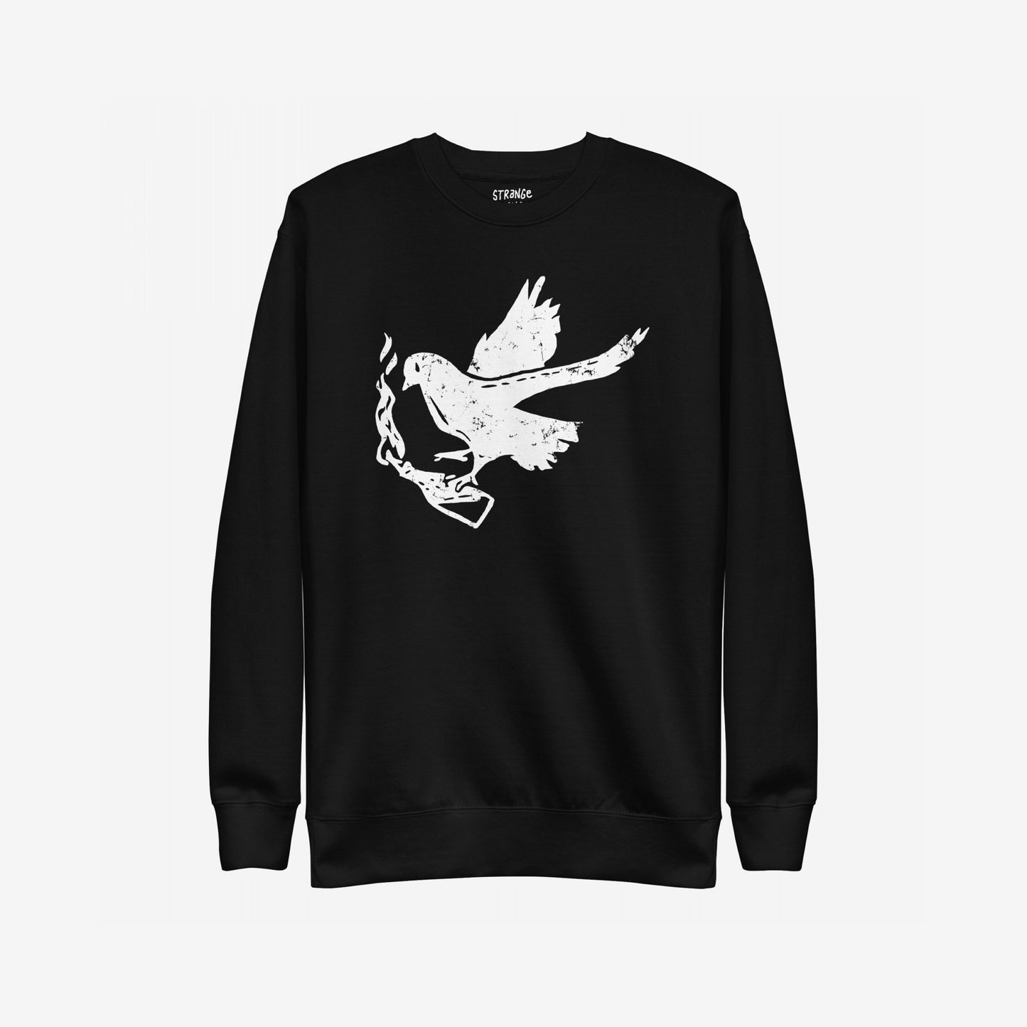 Molotov Messenger Hoodie & Sweatshirt features a distressed graphic: a dove with a lit Molotov, symbolizing peace and power. Ideal for making a bold statement aligned with anti-establishment values.