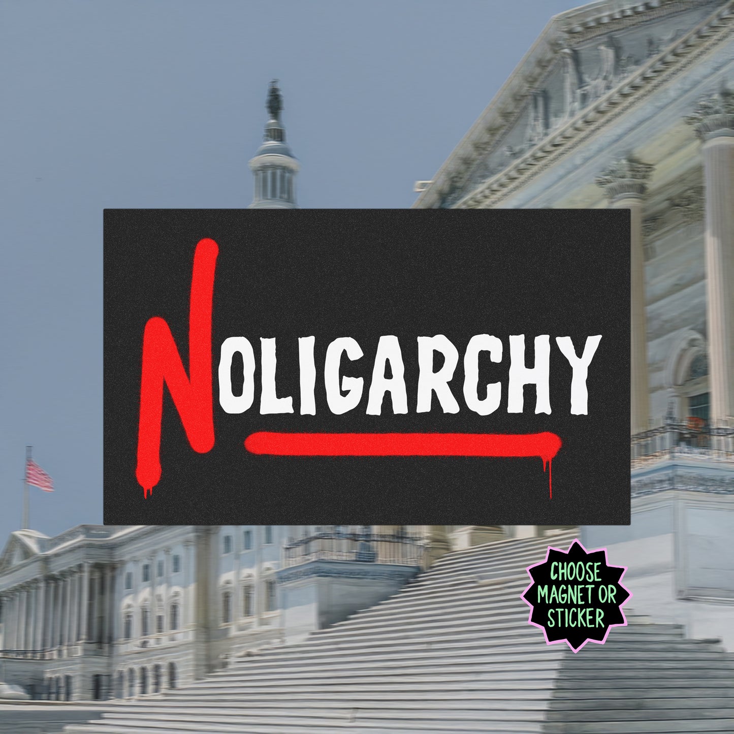 No Oligarchy Sticker & Magnet