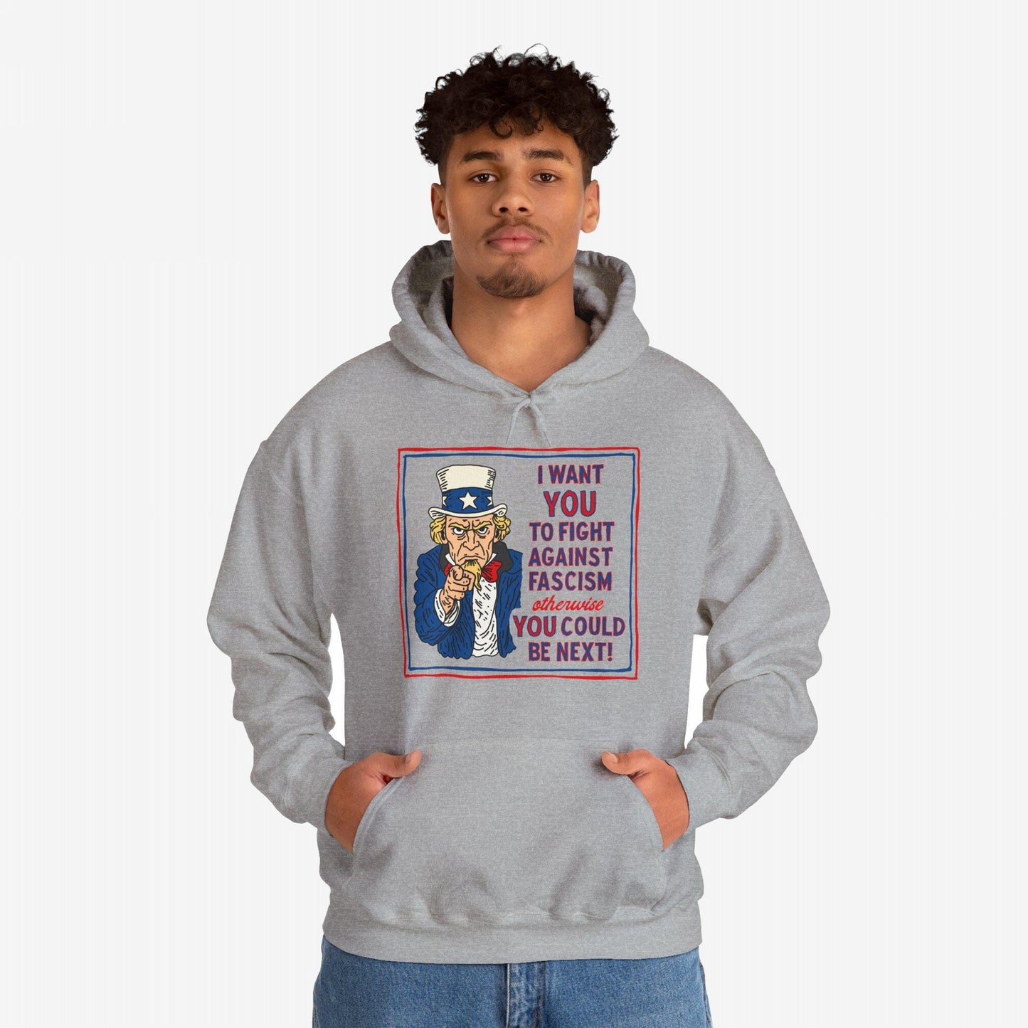 Anti Fascist Uncle Sam Hoodie