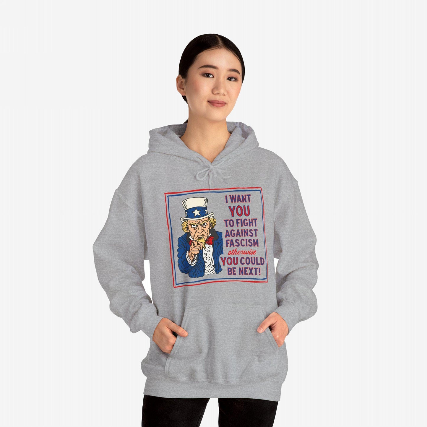 Anti Fascist Uncle Sam Hoodie