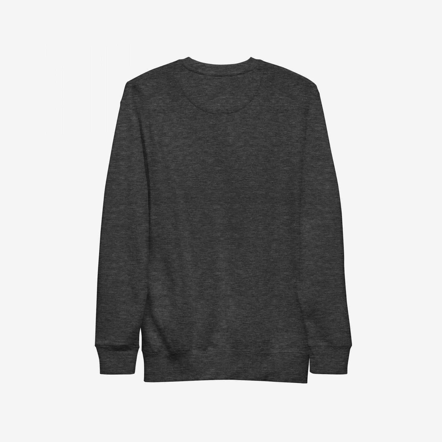 Your Favorite Band Has Always Been Political crewneck sweatshirt features a plain, dark charcoal-gray knit fabric with long sleeves and ribbed details, embodying a bold, activist statement.