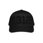 Black 1312 ACAB Hat featuring tonal block numerals 1312 on the front. This baseball-style cap, with a curved brim and stitche