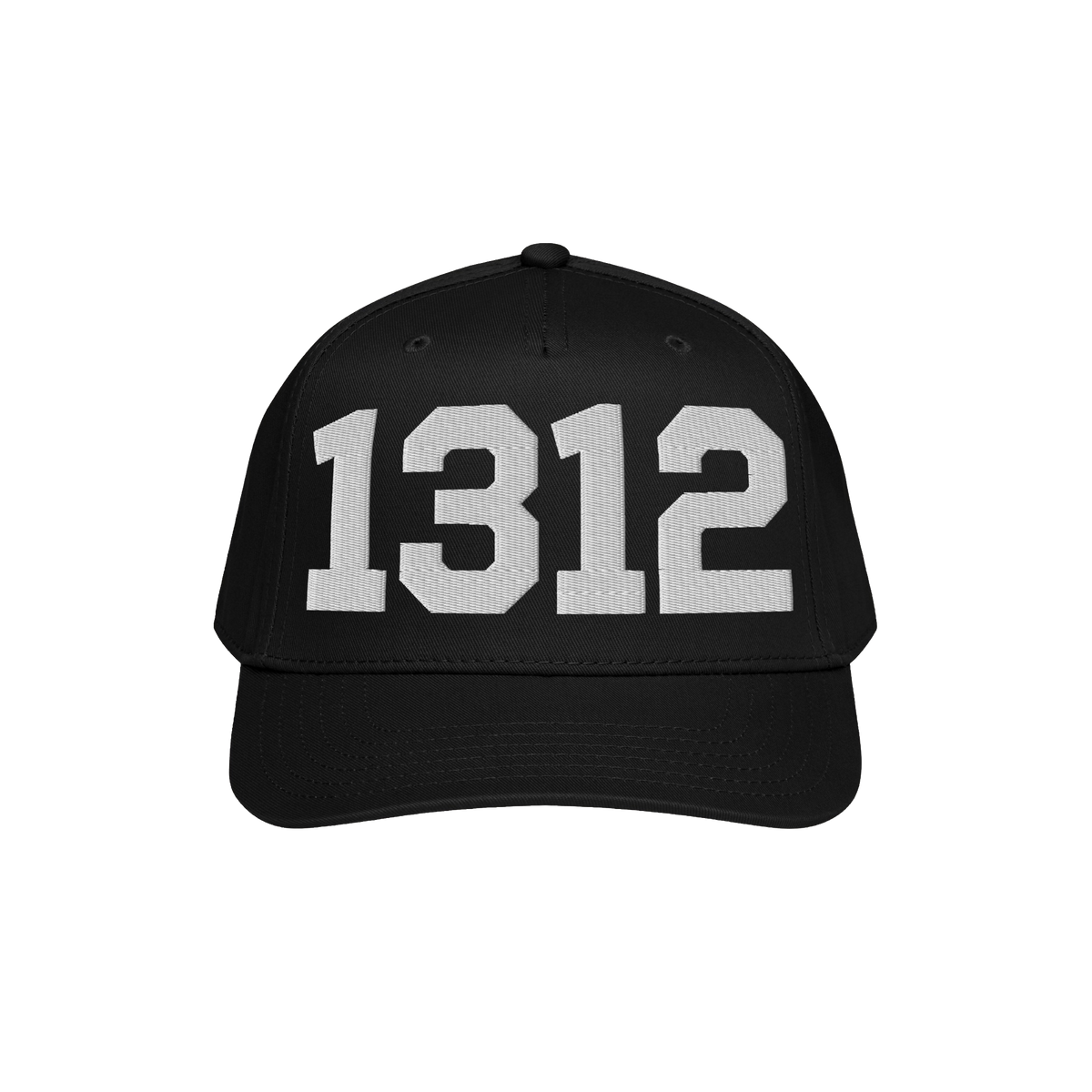 Black 1312 ACAB Hat featuring bold white numbers, symbolizing protest against police brutality. The cap has a curved brim, ve