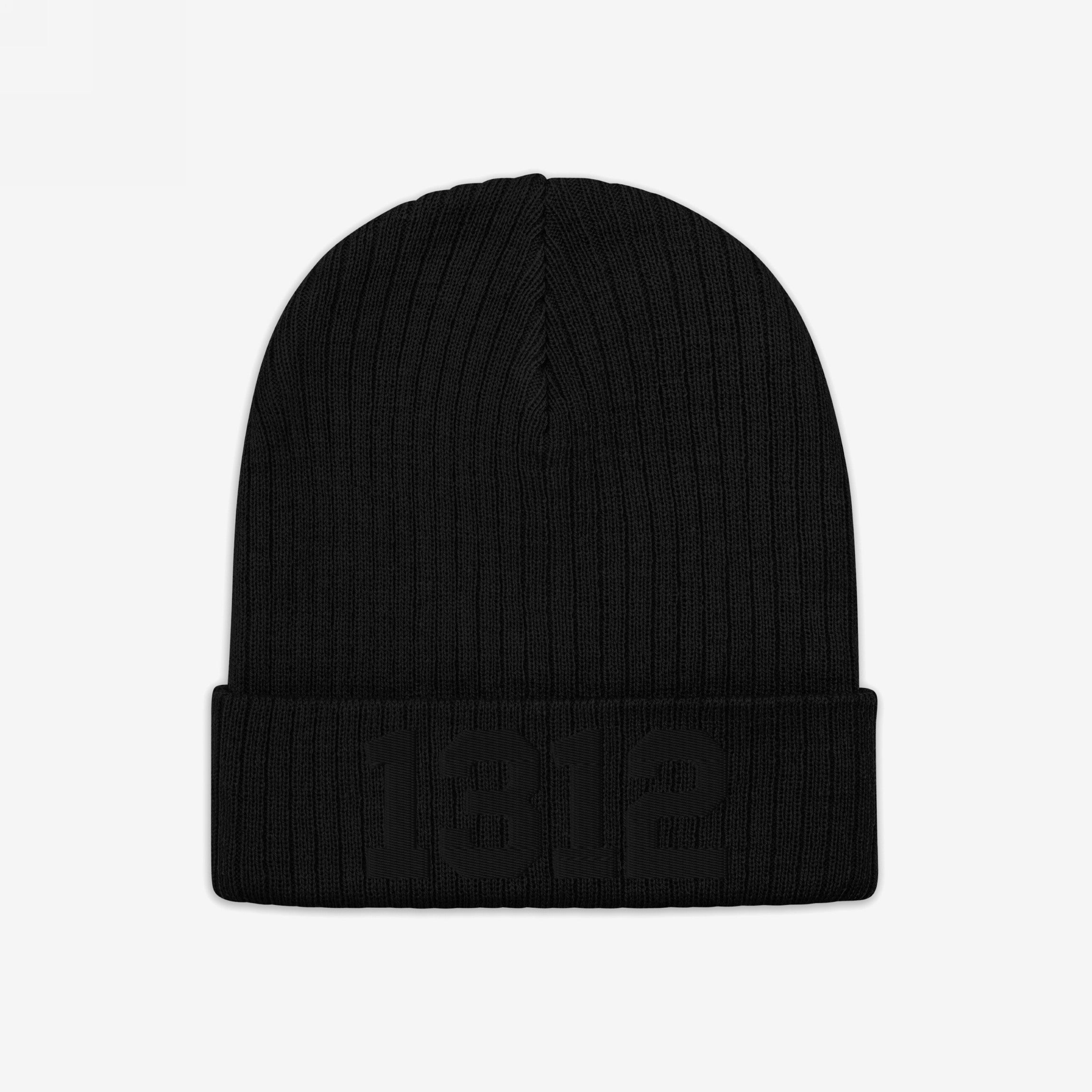 1312 ACAB Hat: A black rib-knit beanie featuring a subtle 1312 on the brim, symbolizing resistance and accountability. Perfect for those standing against brutality and supporting equality.