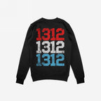 1312 ACAB Sweatshirt featuring vertically stacked distressed numerals in red, white, and blue, symbolizing resistance against police brutality. Ideal for protests or everyday wear to express your stance.