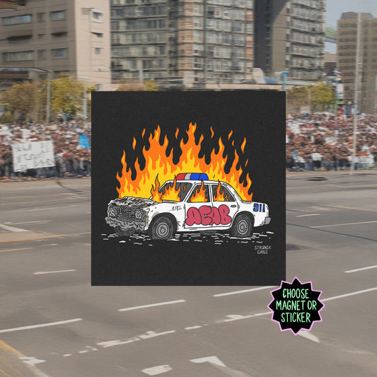 ACAB Police Car Sticker & Magnet