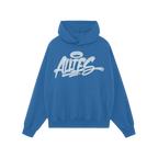 Allies Handstyle Hoodie & Sweatshirt features a graffiti-style ALLIES script with a halo, embodying a bold statement of allys