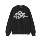 Allies Handstyle Hoodie & Sweatshirt features a graffiti-style ALLIES logo with a halo, symbolizing solidarity and activism, 