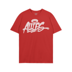Allies Handstyle T-shirt featuring bold graffiti-style lettering ALLIES with a halo, symbolizes unity and support. This short