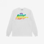 Allies Rainbow Handstyle T-shirt features a bold, graffiti-style ALLIES in a rainbow gradient across the chest, symbolizing LGBTQ+ solidarity and inclusion with a printed label inside the collar.