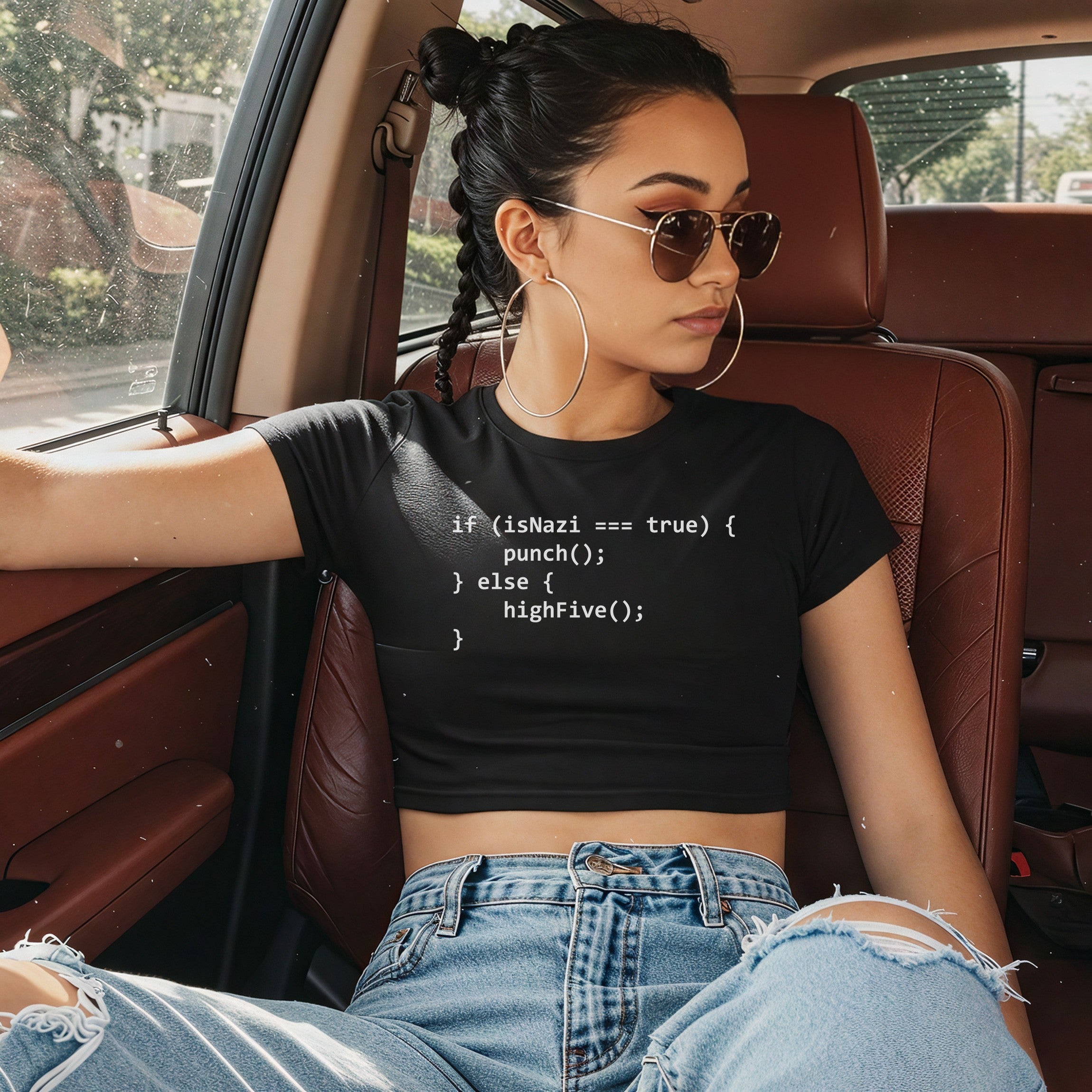 Anti-Fascist Axiom Women's Baby Tee