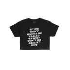 Anti-Fascist Retro Women's Baby Tee featuring a bold, distressed slogan that reads: If you don’t wanna be called fascist, d