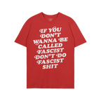 Anti-Fascist Retro Shirt featuring a bold white slogan advocating anti-fascism on the front, embodying resistance and empower