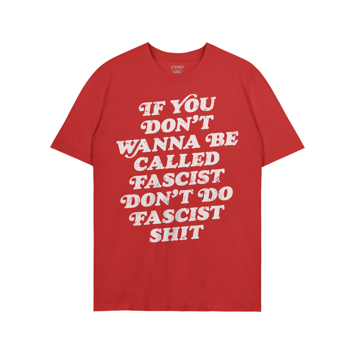 Anti-Fascist Retro Shirt featuring a bold white slogan advocating anti-fascism on the front, embodying resistance and empower