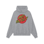 Dark-gray pullover hoodie featuring ANTI FASCIST in yellow with POWER TO THE PEOPLE underneath, symbolizing resistance agains