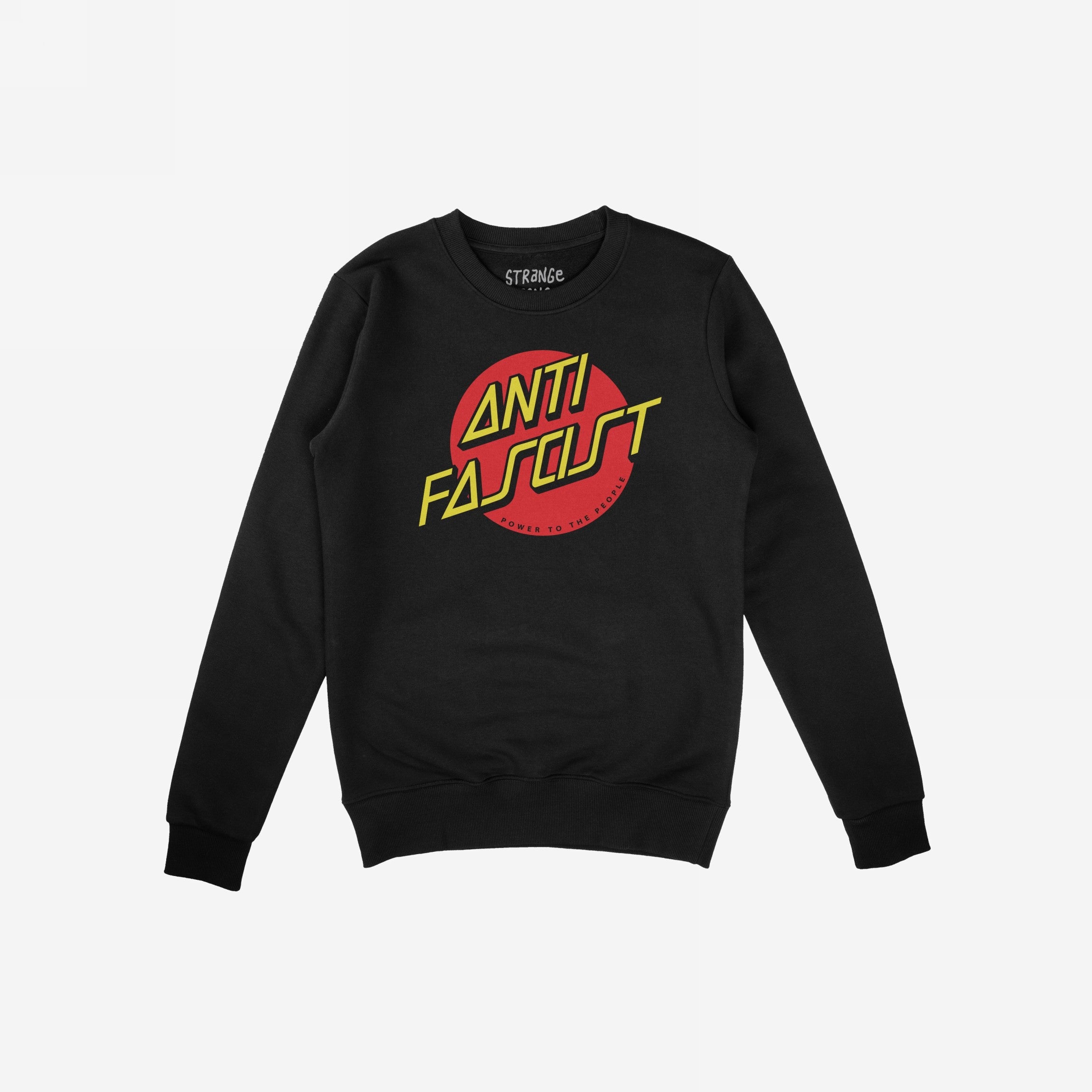 Anti Fascist Shirt featuring a bold red circle with yellow ANTI FASCIST text, and POWER TO THE PEOPLE slogan, embodying progressive resistance. Ideal for expressing anti-fascist views and supporting ACLU initiatives.
