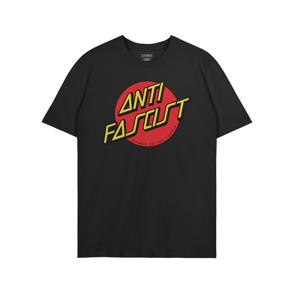 Anti Fascist Shirt featuring bold ANTI FASCIST text over a red circle, with POWER TO THE PEOPLE beneath, capturing a message 