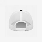 Rear view of the Anti-Fascist Classic Hat, a white mesh trucker cap featuring an adjustable snap-back strap, embodying bold resistance with its minimalist yet powerful design.