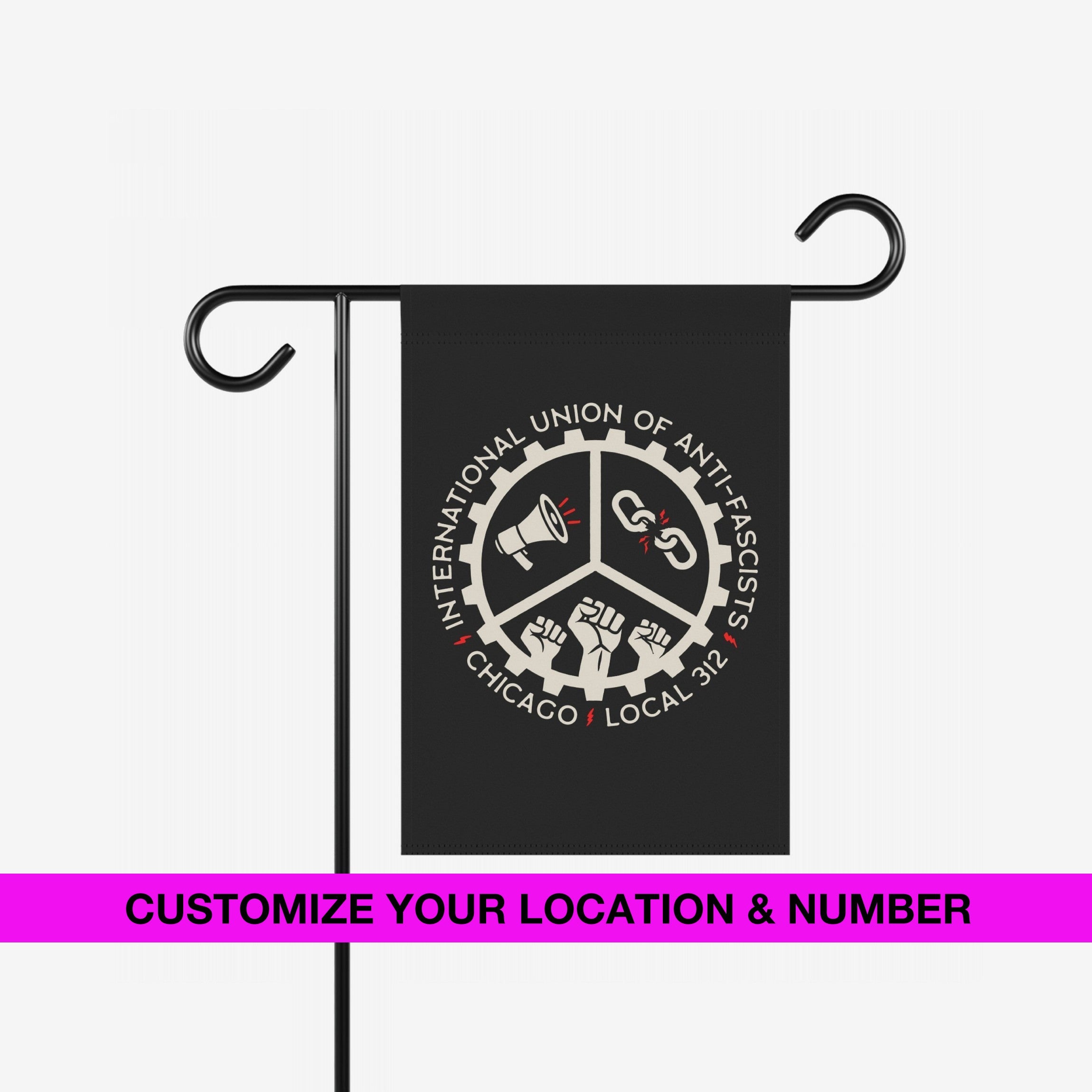 Custom Anti-Fascist Union Garden Flag