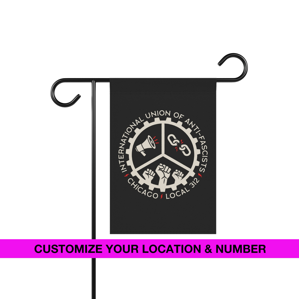 Custom Anti-Fascist Union Garden Flag