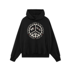 Chicago Anti-Fascist Union Hoodie features a bold emblem with a megaphone, broken chains, and raised fists, symbolizing resis