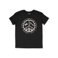 Brooklyn Anti-Fascist Union T-shirt featuring a circular gear graphic with a megaphone, broken chain, and raised fists, encir