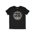 Chicago Anti-Fascist Union T-shirt features a cog design with a peace sign, megaphone, broken chain, and raised fists, promot