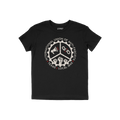Texas Anti-Fascist Union T-shirt featuring a circular emblem with a megaphone, broken chain, and raised fists, symbolizing re