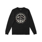 Brooklyn Anti-Fascist Union T-shirt featuring a distressed circular emblem with symbols of resistance: megaphone, broken chai