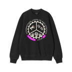 Custom Anti-Fascist Union Sweatshirt features a bold graphic with a megaphone, broken chain, and raised fists, promoting unit
