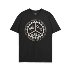 Custom Anti-Fascist Union T-shirt featuring a circular badge for the International Union of Anti-Fascists, Chicago Local 312,