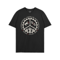Texas Anti-Fascist Union T-shirt features a vintage-style circular graphic with a megaphone, broken chains, and raised fists,