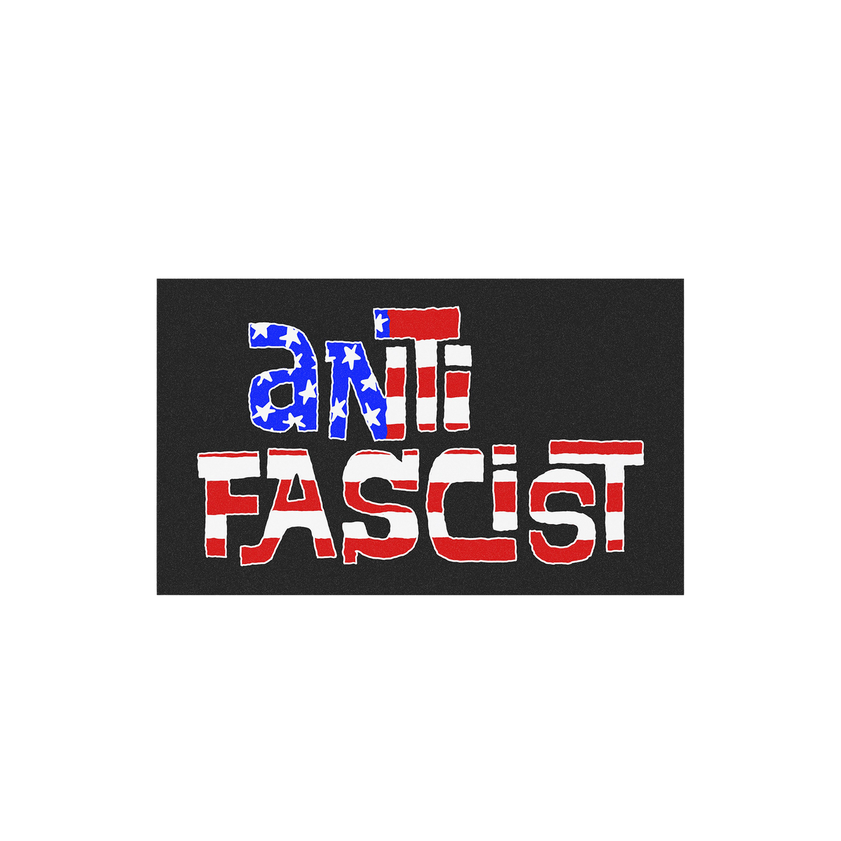 Anti Fascist USA Sticker & Magnet design features the U.S. Capitol with “ANTI FASCIST” in American-flag styled letters, e