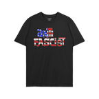 Anti Fascist USA Shirt featuring “ANTI FASCIST” text with a distressed U.S. flag pattern, symbolizing resistance and true