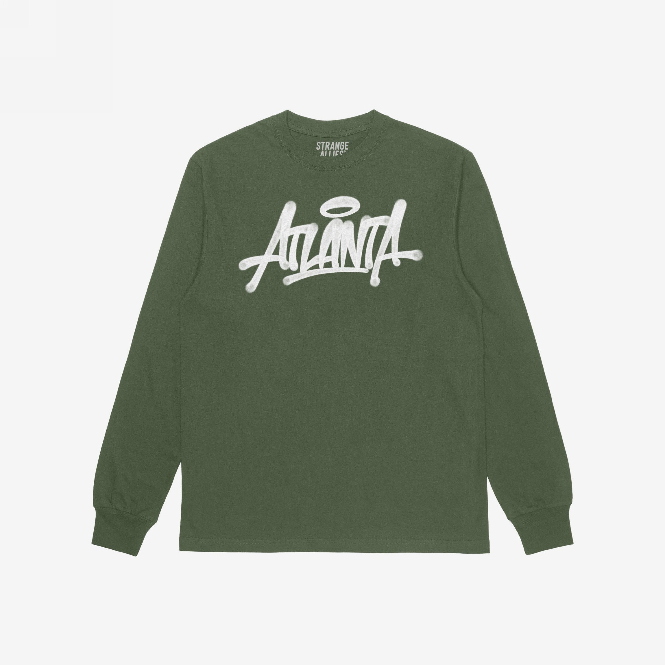 The Atlanta Handstyle T-shirt features a graffiti-style Atlanta script across the chest, embodying street art culture and city pride. Designed for those who celebrate Atlanta's vibrant, unapologetic energy.