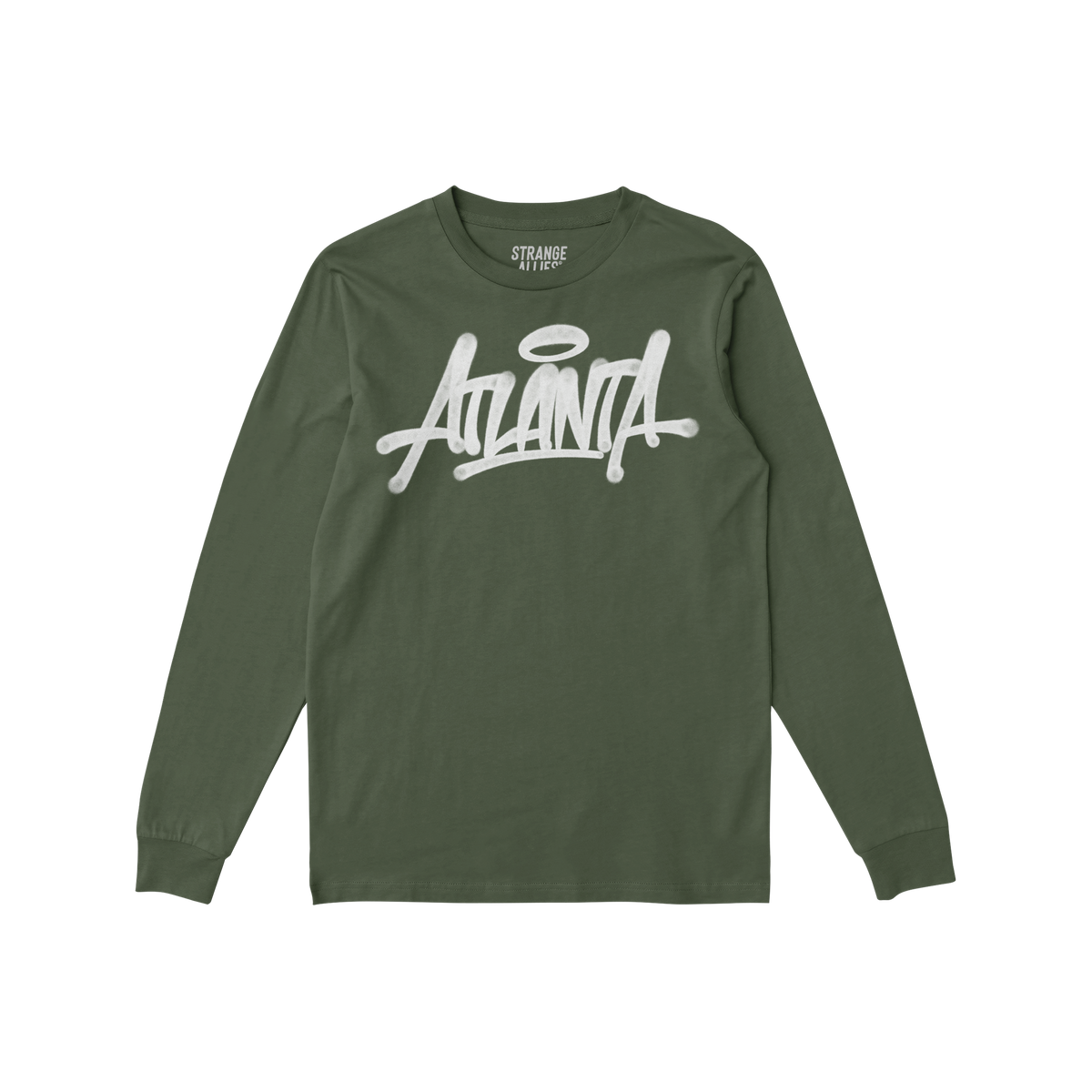 The Atlanta Handstyle T-shirt features a graffiti-style Atlanta script across the chest, embodying street art culture and cit