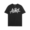 Atlanta Handstyle T-shirt featuring a graffiti-style Atlanta logo with a halo accent, reflecting street art culture. The bran