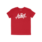 Atlanta Handstyle T-shirt featuring a graffiti-style Atlanta script with a halo graphic, embodying the city's street art cult