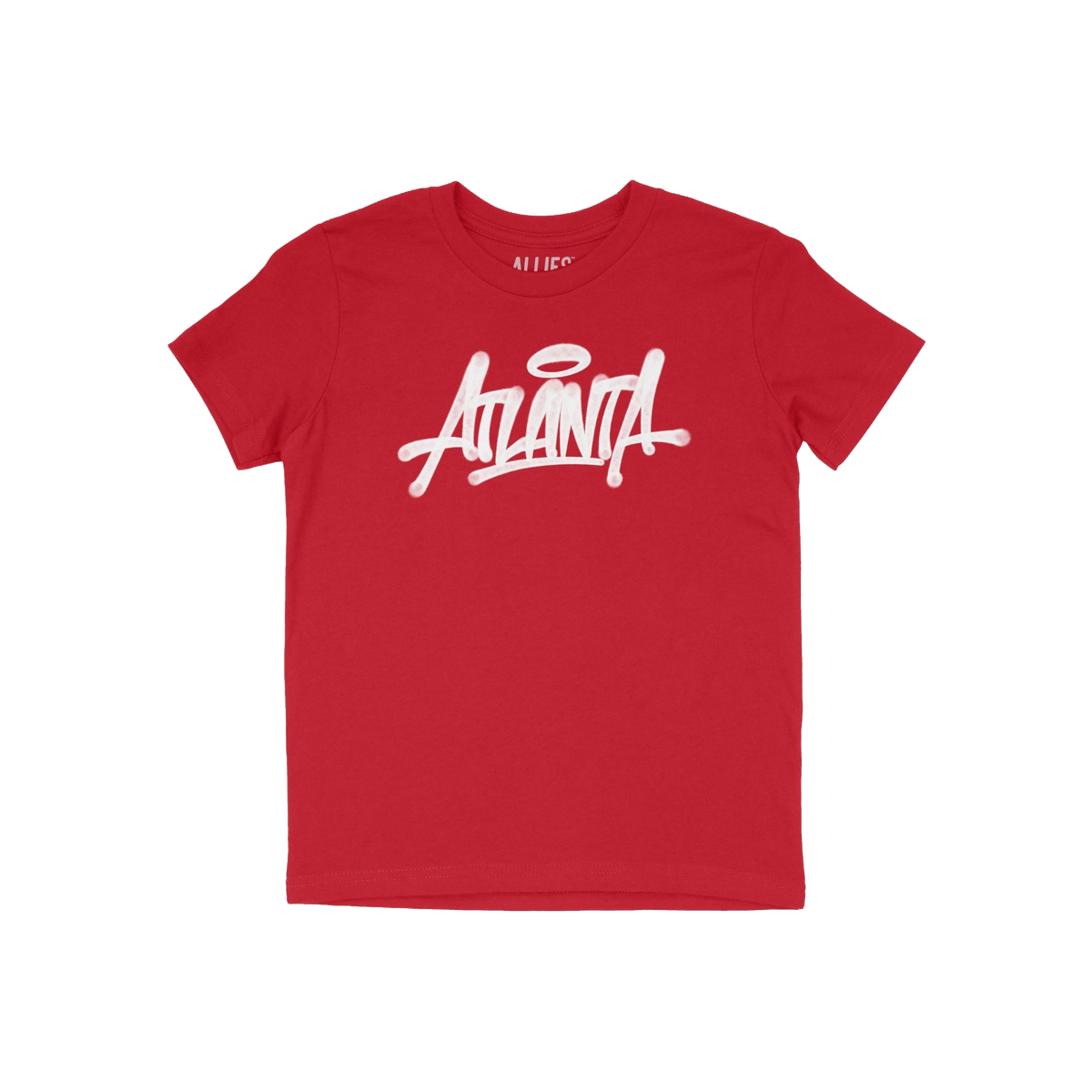 Atlanta Handstyle T-shirt featuring a graffiti-style Atlanta script with a halo graphic, embodying the city's street art cult