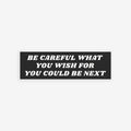 Be Careful Sticker & Magnet featuring a bold message overlay on a crowd, urging awareness. Available as a sticker or magnet, it supports ACLU and advocates against fascism.