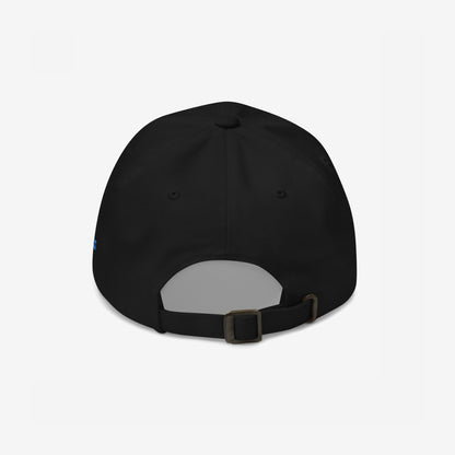 Be Yourself Hat black adjustable strapback cap shown from the back, promoting self-acceptance and individuality.